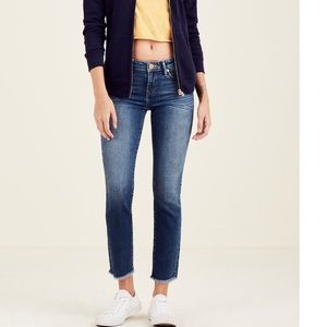 True Religion cigarette crop Womens Jeans size 34